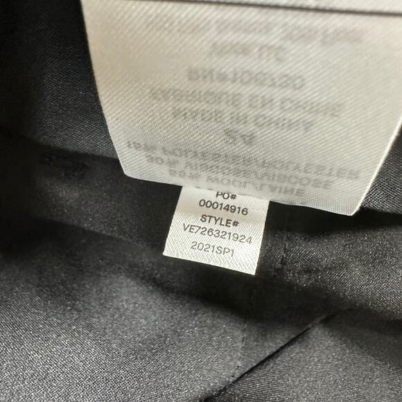 Vince NWT Black Straight Leg Wool Blend Trousers Plus Size 24 Flat Front Pockets - Picture 8 of 12